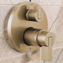 Click here to see  T75P535-GLLHP Brizo Litze Pressure Balance Valve Trim with 3-Function Diverter Trim, Less Handles, Brilliance Luxe Gold - T75P535-GLLHP