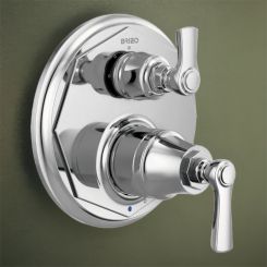 Click here to see DELTA FAUCETS COMPANY T75P560-PC Brizo Rook Pressure Balance Valve Trim with 3-Function Diverter Trim, Lever Handles, ADA, Polished Chrome - T75P560-PC