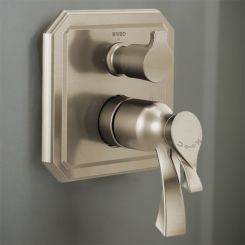 Click here to see DELTA FAUCETS COMPANY T75530-BN Brizo Virage TempAssure Thermostatic Valve Trim w/ 3-Function Diverter, MultiChoice, ADA,  Brilliance Brushed Nickel - T75530-BN