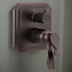 Click here to see DELTA FAUCETS COMPANY T75530-RB Brizo Virage TempAssure Thermostatic Valve Trim w/ 3-Function Diverter Trim, Lever Handles, Venetian Bronze - T75530-RB