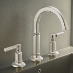 Click here to see  65376LF-NKLHP Brizo Invari Widespread Bathroom Faucet with Arc Spout, 1.5 GPM, Brilliance Luxe Nickel - 65376LF-NKLHP