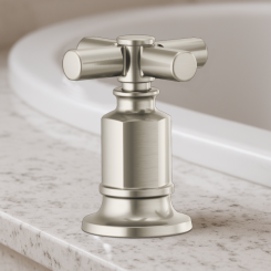Click here to see DELTA FAUCETS COMPANY HX676-NK Brizo Invari Cross Handle Kit for Deck-Mounted Roman Tub Filler, Brilliance Luxe Nickel - HX676-NK