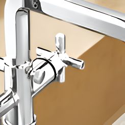 Click here to see Brizo HX7076-PC Brizo Invari Cross Handle Kit for Floor Mount Tub Filler, Polished Chrome - HX7076-PC
