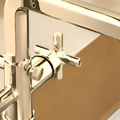 Click here to see  HX7076-PG Brizo Invari Cross Handle Kit for Floor Mount Tub Filler, Brilliance Polished Gold - HX7076-PG