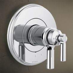 Click here to see Brizo T60076-PC Brizo Invari TempAssure Thermostatic Two-Handle Valve Trim, Lever Handles, Polished Chrome - T60076-PC