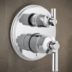 Click here to see Brizo T75P576-PCLHP Brizo Invari Pressure Balance Valve Trim with 3-Function Diverter Trim, Less Handle, Polished Chrome - T75P576-PCLHP