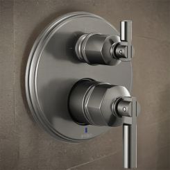 Click here to see Brizo T75P576-SLLHP Brizo Invari Pressure Balance Valve Trim with 3-Function Diverter Trim, Less Handle, Brilliance Luxe Steel - T75P576-SLLHP