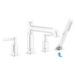 Click here to see Brizo RP101138PC Brizo Levoir Hand Shower Base, Set Screw, Button, and Wrench For Roman Tub Faucet, Polished Chrome - RP101138PC