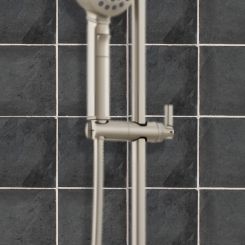 Click here to see Brizo RP101166NK Brizo Slide Bar Hand Shower Holder for Invari Collection Multi-Function Handshower, Briliance Luxe Nickel - RP101166NK