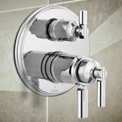 Click here to see DELTA FAUCETS COMPANY RP101156PC Brizo Invari 6 Function Escutcheon Assembly and Valve Seal, Polished Chrome - RP101156PC