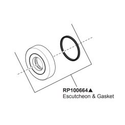 Click here to see Brizo RP100664PC Brizo Wall Mount Tub Filler Handle Base, Polished Chrome Steel - RP100664PC