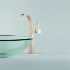 Click here to see BRIZO 65480LF-BN Brizo Siderna Single-Handle Brilliance Brushed Nickel Vessel Bathroom Faucet with Ceramic Cartridge, Single-Hole, 1.5 GPM, Less Drain - 65480LF-BN