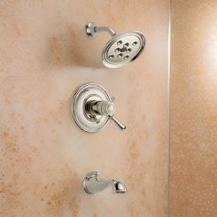 Click here to see BRIZO T60405-PN Brizo Baliza TempAssure Tub/Shower Faucet with Single-Function Raincan Showerhead, Thermostatic Cartridge, 1.75 GPM, Brilliance Polished Nickel - T60405-PN