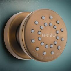 Click here to see Brizo 84110-BZ Brizo Essential Round Body Spray with Touch-Clean Finish Spray Face, 1.75 GPM, Brilliance Brushed Bronze - 84110-BZ
