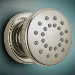 Click here to see BRIZO 84110-PN Brizo Essential Round Body Spray with Touch-Clean Finish Spray Face, 1.75 GPM, Brilliance Polished Nickel - 84110-PN