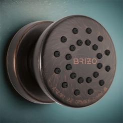 Click here to see BRIZO 84110-RB Brizo Essential Round Body Spray with Touch-Clean Finish Spray Face, 1.75 GPM, Venetian Bronze - 84110-RB