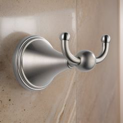 Click here to see BRIZO 69535-BN Brizo Traditional Double Robe Hook, Brilliance Brushed Nickel - 69535-BN
