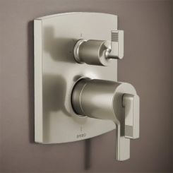 Click here to see  T75506-NKLHP Brizo Kintsu and Allaria TempAssure Thermostatic Valve Trim with Integrated Three Function Diverter, Brilliance Luxe Nickel - T75506-NKLHP