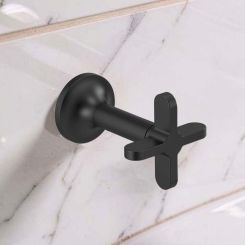 Click here to see  HX5875-BL Brizo Wood-Cross Handle Kit for Odin Bath Collection Wall-Mount Lavatory Faucets, Matte Black - HX5875-BL