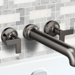Click here to see Brizo HX70406-BNX Brizo Metal Cross Handle Kit for Kintsu Wall Mount Tub Filler, Brilliance Black Onyx - HX70406-BNX