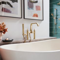 Click here to see  T70310-GLLHP Brizo Two-Handle Tub Filler Body Assembly, Dual-Column Design, Brilliance Luxe Gold - T70310-GLLHP