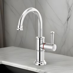 Click here to see Brizo 61325LF-H-PC Brizo Artesso Single-Handle Instant Hot Faucet, Less Tank and Filter, Lever Handle, 1.0 GPM, Polished Chrome - 61325LF-H-PC