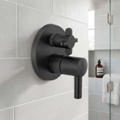 Click here to see  T75P675-BLLHP Brizo Jason Wu Pressure Balance Valve with Integrated 6-Function Diverter Trim, Matte Black - T75P675-BLLHP