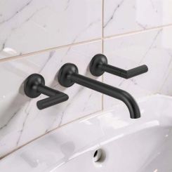 Click here to see  T65875LF-BLLHP Brizo Odin Two-Handle Wall-Mount Bathroom Faucet, 1.5 GPM, WaterSense, Matte Black - T65875LF-BLLHP