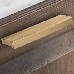 Click here to see  699107-GL Brizo Kintsu Rectangular Metal Bin Pull, Brilliance Luxe Gold - 699107-GL