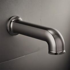 Click here to see Brizo 73506-BNX Brizo Kintsu Wall Mounted Pull-Down Diverter Tub Spout, Solid Brass, 1/2-inch Connection Size, Brilliance Black Onyx - 73506-BNX