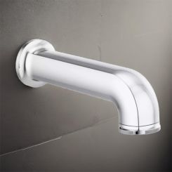Click here to see Brizo 73506-PC Brizo Kintsu Wall Mounted Pull-Down Diverter Tub Spout, Solid Brass, 1/2-inch Connection Size, Polished Chrome - 73506-PC