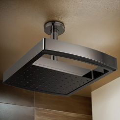 Click here to see Brizo 81406-BNX-2.5 Brizo Kintsu 14” Dual Waterway Multi-Function Raincan Shower Head, Touch-Clean, 2.5 GPM, Brilliance Black Onyx - 81406-BNX-2.5