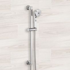 Click here to see Brizo 88706-PC Brizo Kintsu Multi-Function Slide Bar Handshower , Stretchable Hose, WaterSense, 1.75 GPM, Polished Chrome - 88706-PC