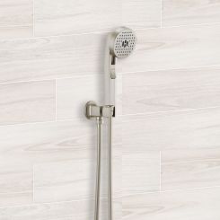 Click here to see  88806-NK Brizo Kintsu Multi-Function Wall-Mount Handshower with Push-Button, Stretchable Hose, WaterSense, 1.75 GPM, Brilliance Luxe Nickel - 88806-NK