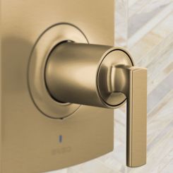 Click here to see  HL60P06-GL Brizo Kintsu Pressure Balance Valve Trim Lever Handle Kit, ADA, Brilliance Luxe Gold - HL60P06-GL