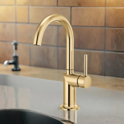 Click here to see  61075LF-PGLHP Brizo Odin Single Handle Bar Faucet With 360 Rotating Spout, ADA, 1.8 GPM, Brilliance Polished Gold - 61075LF-PGLHP