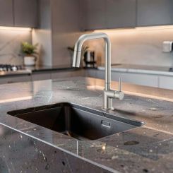Click here to see  63065LF-SSLHP Brizo Odin Two-Function Pull-Down Kitchen Faucet With Square Swivel Spout, DIAMOND Seal, 1.8 GPM, Brilliance Stainless - 63065LF-SSLHP