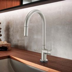 Click here to see  64075LF-SSLHP Brizo Odin Pull-Down Kitchen Faucet with SmartTouch, Swivel Spout, MagneDock, Two Function, 1.8 GPM, Brilliance Stainless - 64075LF-SSLHP