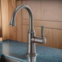 Click here to see  61374LF-H-SL Brizo Rook Single-Handle Instant Hot Beverage Faucet, Less Tank and Filter, Lever Handle, 1.0 GPM, Brilliance Luxe Steel - 61374LF-H-SL