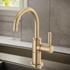 Click here to see  61320LF-H-GL Brizo Single-Handle Instant Hot Water Faucet with Arc Spout, 1.0 GPM, Brilliance Luxe Gold - 61320LF-H-GL