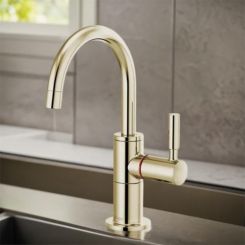Click here to see  61320LF-H-PN Brizo Single-Handle Instant Hot Water Faucet with Arc Spout, 1.0 GPM, Brilliance Polished Nickel - 61320LF-H-PN