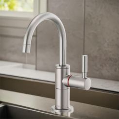 Click here to see  61320LF-H-SS Brizo Single-Handle Instant Hot Water Faucet with Arc Spout, 1.0 GPM, Brilliance Stainless - 61320LF-H-SS