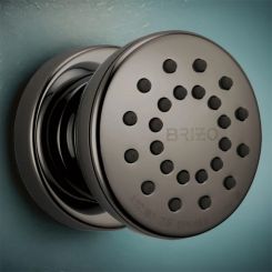 Click here to see  84110-BNX Brizo Essential Round Body Spray with Touch-Clean Finish Spray Face, 1.75 GPM, Brilliance Black Onyx - 84110-BNX