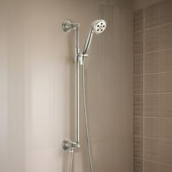 Click here to see  88761-BN Brizo Rook Three-Function Hand Shower with Slide Bar, H2Okinetic, WaterSense, 1.75 GPM, Brilliance Brushed Nickel - 88761-BN