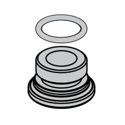 Click here to see Brizo RP101161SL Brizo RP101161SL Invari Slide Bar Shower Arm Finial and O-Ring - Luxe Steel