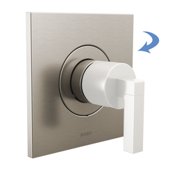 Click here to see Brizo T66T022-NKLHP Brizo Frank Lloyd Wright Sensori Single-Handle Thermostatic Valve Trim, Less Handle, Luxe Nickel - T66T022-NKLHP