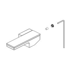 Click here to see Brizo RP101800NKTK Brizo Luxe Nickel/Teak Single Handle Lavatory Handle Kit, Frank Lloyd Wright Collection - RP101800NKTK