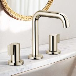 Click here to see Brizo 65332LF-PNLHP-ECO Brizo Litze Two-Handle Widespread Lavatory Faucet, 1.2 GPM, Less Handles, Brilliance Polished Nickel - 65332LF-PNLHP-ECO