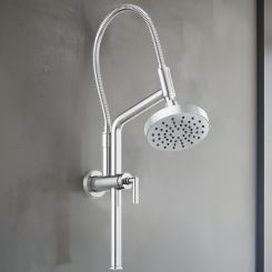 Click here to see Brizo 81892-PC Brizo Linear Round Slide Bar Shower Arm and Flange, Polished Chrome - 81892-PC
