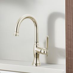 Click here to see  61058LF-PN Brizo Tulham Single-Handle Bar Faucet, Lever Handle, 1.8 GPM, Brilliance Polished Nickel - 61058LF-PN